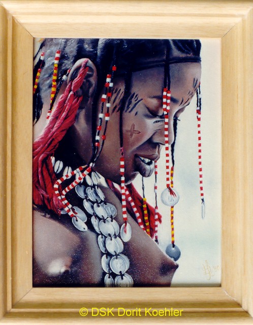 Die Frau des Jelgobe Fulani Stammes -Sahel-